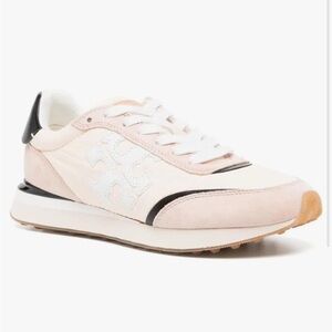 Tory Burch Destiny Trainer Sneakers Cream/Pu-rity/Rose Pink size 6.5 gently used